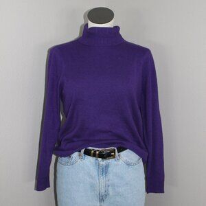 Petite Sophisticate Silk Cashmere Blend Turtleneck